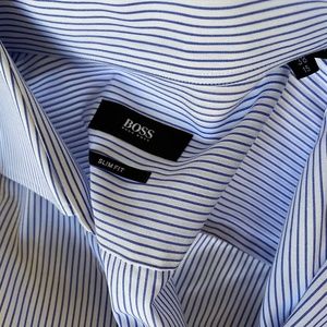 Hugo Boss Slim-fit Shirt Spread Collar Small Size